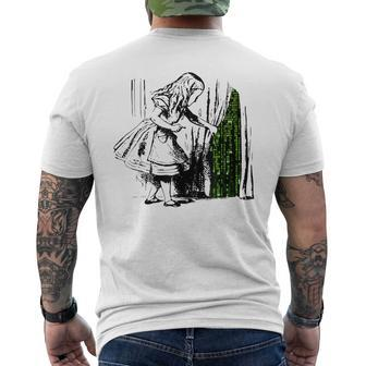 Alice In Matrix Land Programmer Men's T-shirt Back Print - Monsterry CA