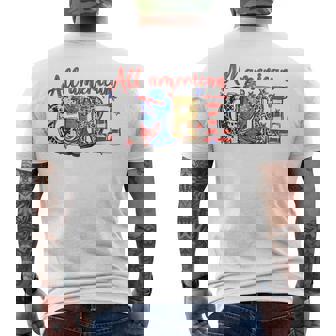All American Girl Western Cowgirl Cowboy Boots 4Th Of July Mens Back Print T-shirt | Mazezy
