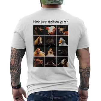 Anti Smoking Animals It Looks Just As Stupid When You Do It Men's Back Print T-shirt | Mazezy
