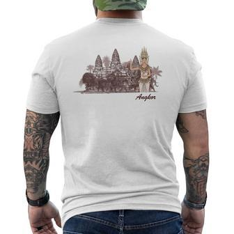 Apsara Angkor Wat Cambodia Men's T-shirt Back Print | Mazezy CA