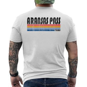 Aransas Pass Tx Hometown Pride Retro 70S 80S Style Men's T-shirt Back Print | Mazezy