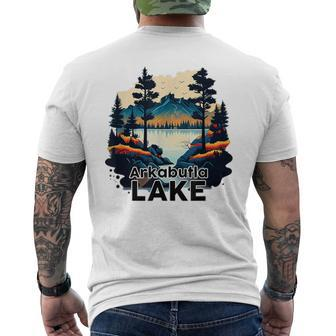 Arkabutla Lake Retro Minimalist Lake Arkabutla Men's T-shirt Back Print | Mazezy