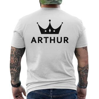 Arthur Crown King Custom Name For Arthur Men's Back Print T-shirt | Mazezy