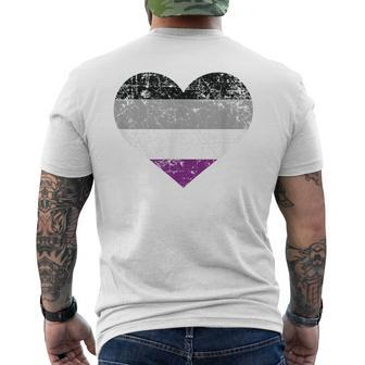 Asexual Heart Funny Cute Lgbtq Pride Gift Mens Back Print T-shirt | Mazezy