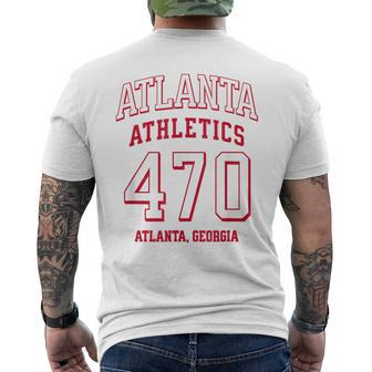 Atlanta Athletics 470 Atlanta Ga For 470 Area Code Men's T-shirt Back Print | Mazezy DE