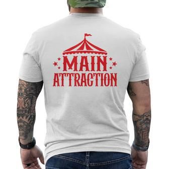 The Attraction Circus Carnival Children Birthday Family Men's T-shirt Back Print - Monsterry AU