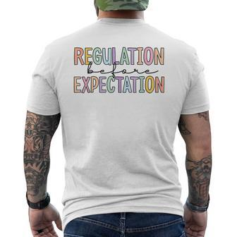 Autism Awareness Acceptance Regulation Before Expectation Men's T-shirt Back Print - Monsterry
