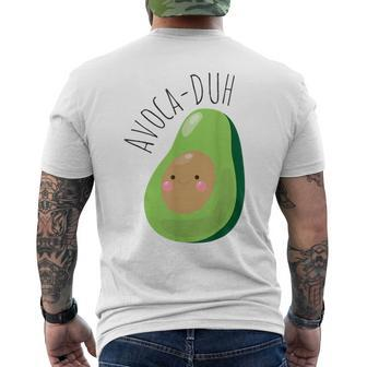 Avoca-Duh Avocado Vegan Vegetarian Avocado Men's T-shirt Back Print | Mazezy