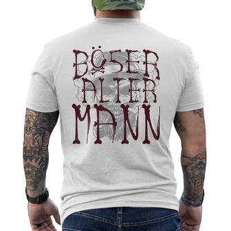 Bad Old Man Bone Font Mens Back Print T-shirt | Mazezy