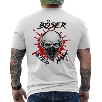Bad Old Man Skull With Bandaner Gangster Hoodlum Mens Back Print T-shirt | Mazezy CA