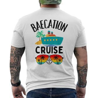 Baecation Cruise His And Her Couples Matching Vacation Ship Mens Back Print T-shirt - Monsterry AU