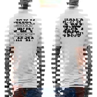 Because Im Barney Thats Why Barney Name Men's Back Print T-shirt | Mazezy