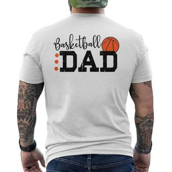 Basketball Dad Sport Lovers Happy Fathers Day  Men's Crewneck Short Sleeve Back Print T-shirt