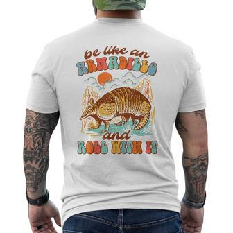 Be Like An Armadillo & Rolls With It Western Life Southern Mens Back Print T-shirt | Mazezy AU