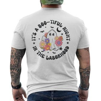 Beautiful Day Laborhood Halloween Labor And Delivery Ghost Men's T-shirt Back Print - Monsterry DE