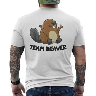 Beaver Squad Team Beaver Men's Back Print T-shirt | Mazezy