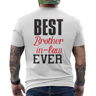 Best Brother-In-Law Ever Brother-In-Law Sibling Men's T-shirt Back Print | Mazezy
