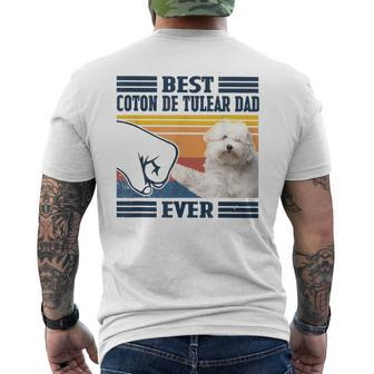 Best Coton De Tulear Dad Ever Vintage Father Day Men's Back Print T-shirt | Mazezy