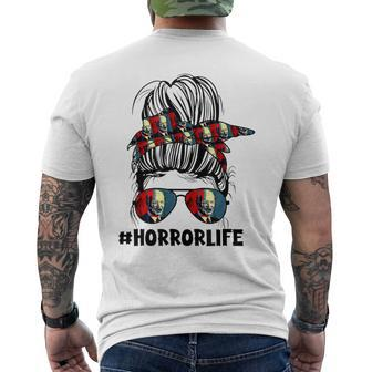 Biden Horror Story American Zombie Horror Life Messy Bun Biden Men's T-shirt Back Print | Mazezy