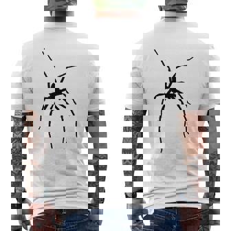 Big Creepy Scary Silhouette Spider Image Mens Back Print T-shirt | Mazezy