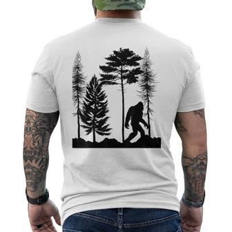 Bigfoot Bigfoot Hiding In Forest At Night Sasquatch Mens Back Print T-shirt - Thegiftio UK
