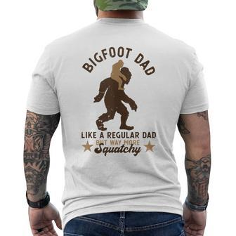 Bigfoot Dad Like A Regular Dad But Way More Squatchy - Funny Mens Back Print T-shirt - Thegiftio UK