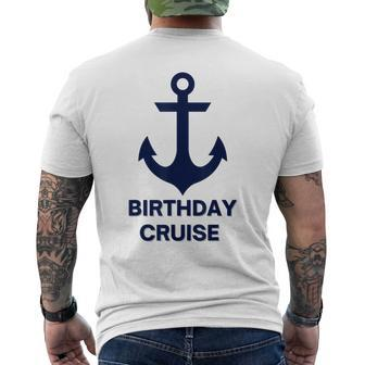 Birthday Cruise Anchor Gifts For Sailors Boaters & Yachting Mens Back Print T-shirt | Mazezy