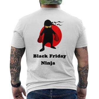 Black Friday Ninja For After Thanksgiving Sales Men's T-shirt Back Print | Mazezy