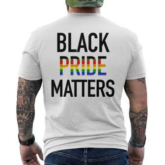 Black Pride Matters Black Gay Pride Lgbtq Equality Mens Back Print T-shirt | Mazezy