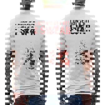 Bloody I Didn't Get Bit Zombie Bite Halloween Men's T-shirt Back Print | Mazezy