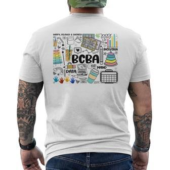 Board Certified Behavior Analyst Bcba Symbols Aba Therapist Men's T-shirt Back Print - Seseable