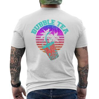 Boba Tea Vaporwave Vintage Funny Bubble Milk Graphic Mens Back Print T-shirt - Thegiftio UK