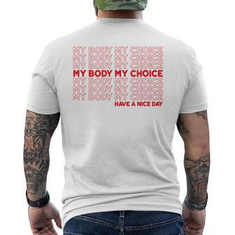 My Body My Choice Pro Choice Protect Roe 73 Abortion Right Men's Back Print T-shirt | Mazezy