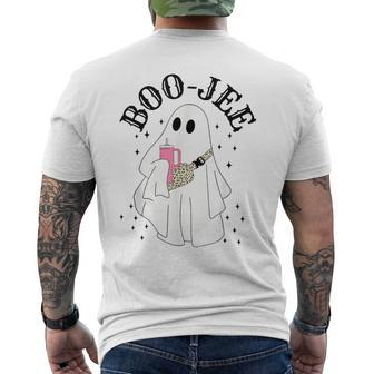 Boo Jee Ghost Halloween Spooky Season Cute Ghost Men's T-shirt Back Print - Thegiftio UK