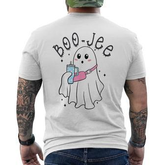 Boo Jee Ghost Halloween Spooky Season Men's T-shirt Back Print | Mazezy