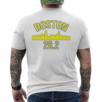Boston 262 Miles 2019 Marathon Running Runner Gift Mens Back Print T-shirt | Mazezy