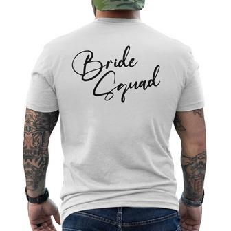 Bride Bridesmaid Bride Squad Bachelorette Party Mens Back Print T-shirt | Mazezy