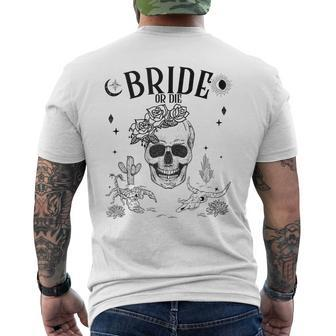 Bride Or Die Till Death Do Us Party Gothic Bachelorette Gift Mens Back Print T-shirt - Monsterry CA
