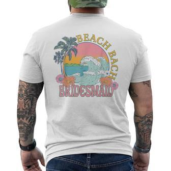 Bridesmaid Beach Bach Bride Squad Retro Bachelorette Party Men's T-shirt Back Print | Mazezy
