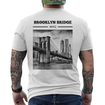 Brooklyn Bridge New York City T Nyc Men's T-shirt Back Print | Mazezy