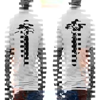 Cafe Racer Vintage Motorcycle Scrambler Retro Men's Back Print T-shirt | Mazezy