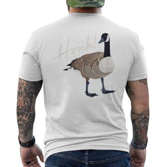 Canadian Goose  Honk Funny Cute Bird Hunter Gift Mens Back Print T-shirt
