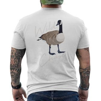 Canadian Goose Wild Goose Chase Funny Cute Bird Hunter Mens Back Print T-shirt | Mazezy