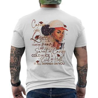Cancer Queen Sweet As Candy Birthday Gift For Black Women Mens Back Print T-shirt - Seseable