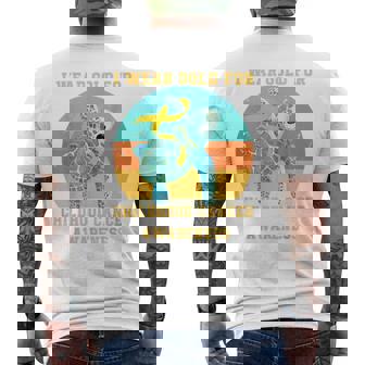 Cancer In September I Wear For Childhood Cancer Awareness Men's T-shirt Back Print | Mazezy