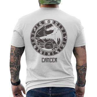 Cancer Zodiac Sign Symbol Stars June July Birthday Men's Back Print T-shirt | Mazezy UK