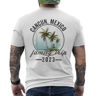 Cancun Mexico Souvenir 2023 Family Vacation Matching Trip Men's T-shirt Back Print - Monsterry CA