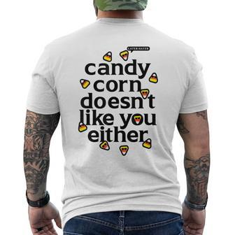 Candy Corn Doesn't Like You Either Men's T-shirt Back Print | Mazezy