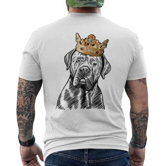 Cane Corso Dog Wearing Crown Men's T-shirt Back Print | Mazezy