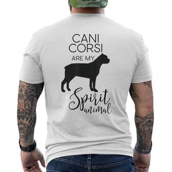 Cane Corso Italian Mastiff Dog Spirit Animal J000255 Mens Back Print T-shirt | Mazezy